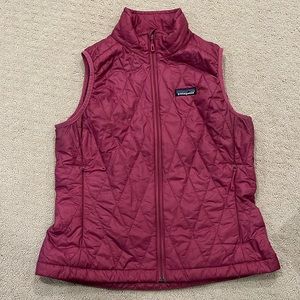 Patagonia Nano Puff Vest Diamond Quilted Small Pink Purple